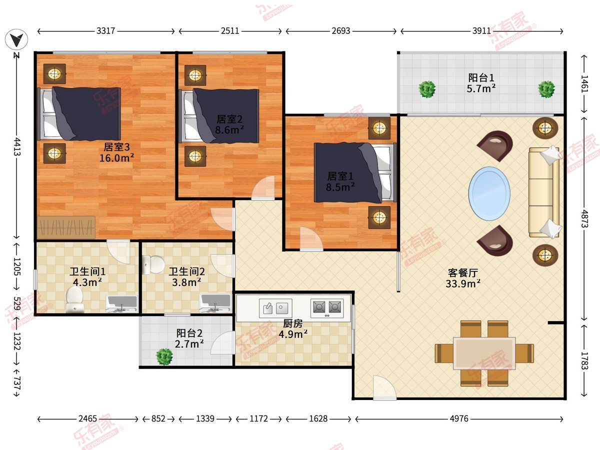金地梅陇镇二期户型图