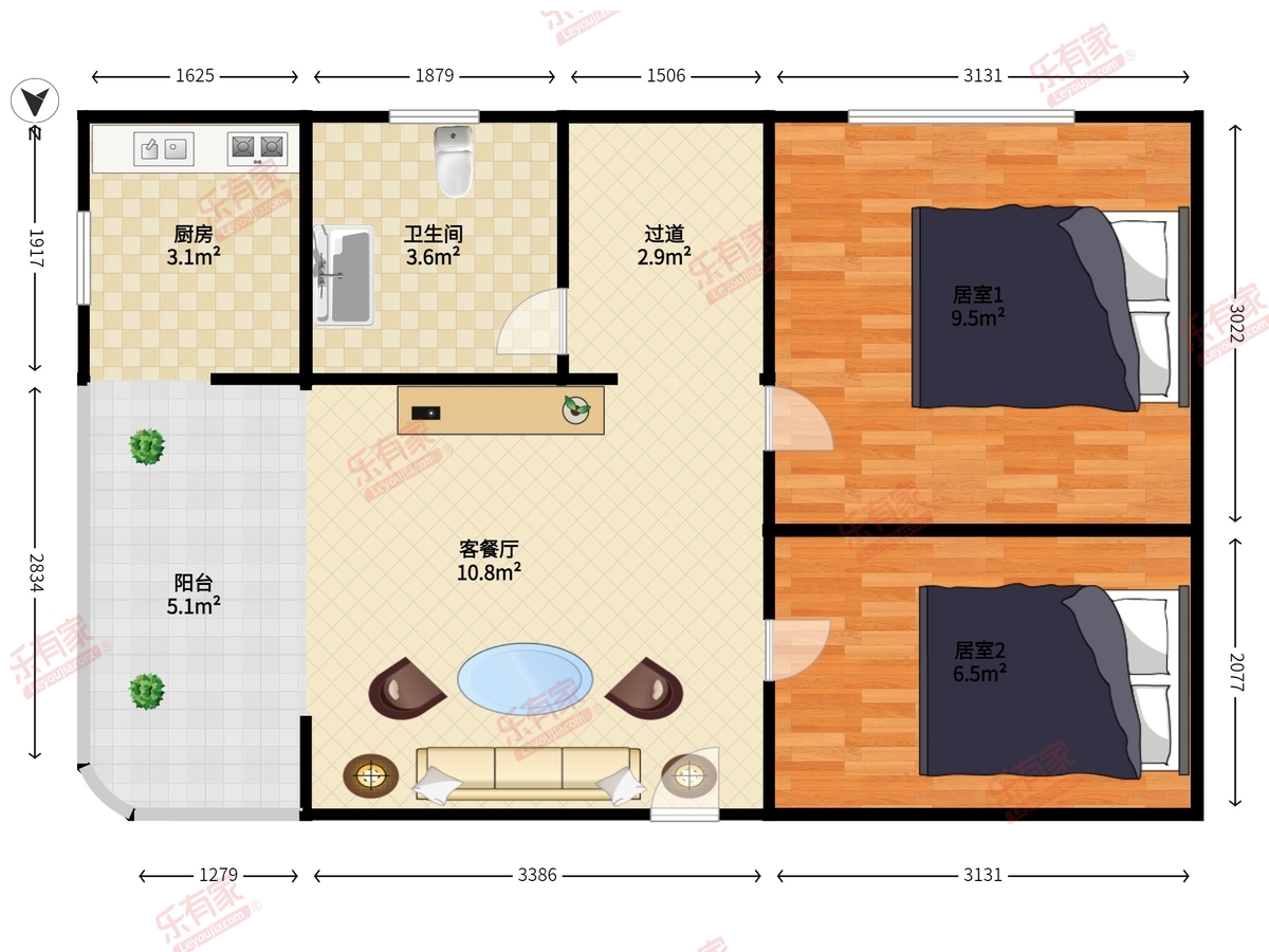 鹏益花园户型图