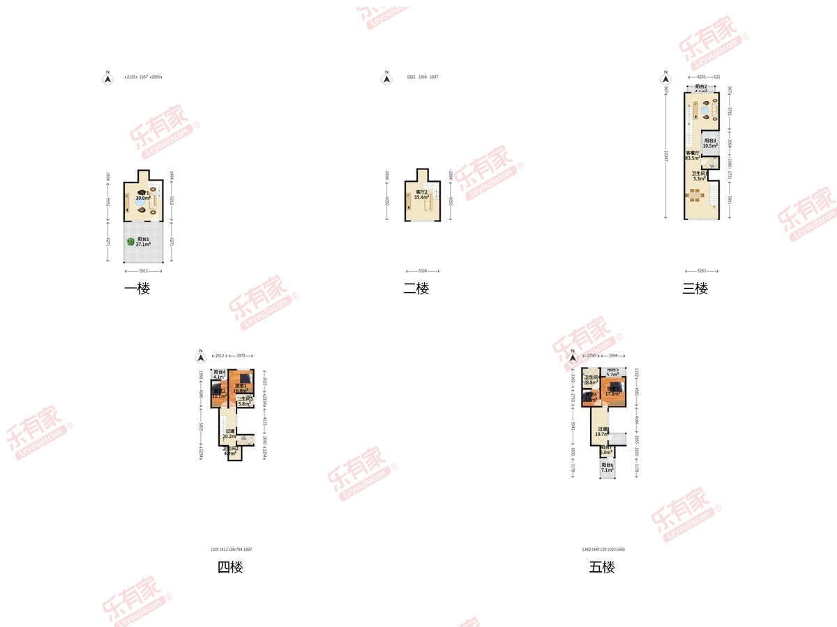 依岸康堤花园 4室4厅4卫0厨7阳 429.27 南