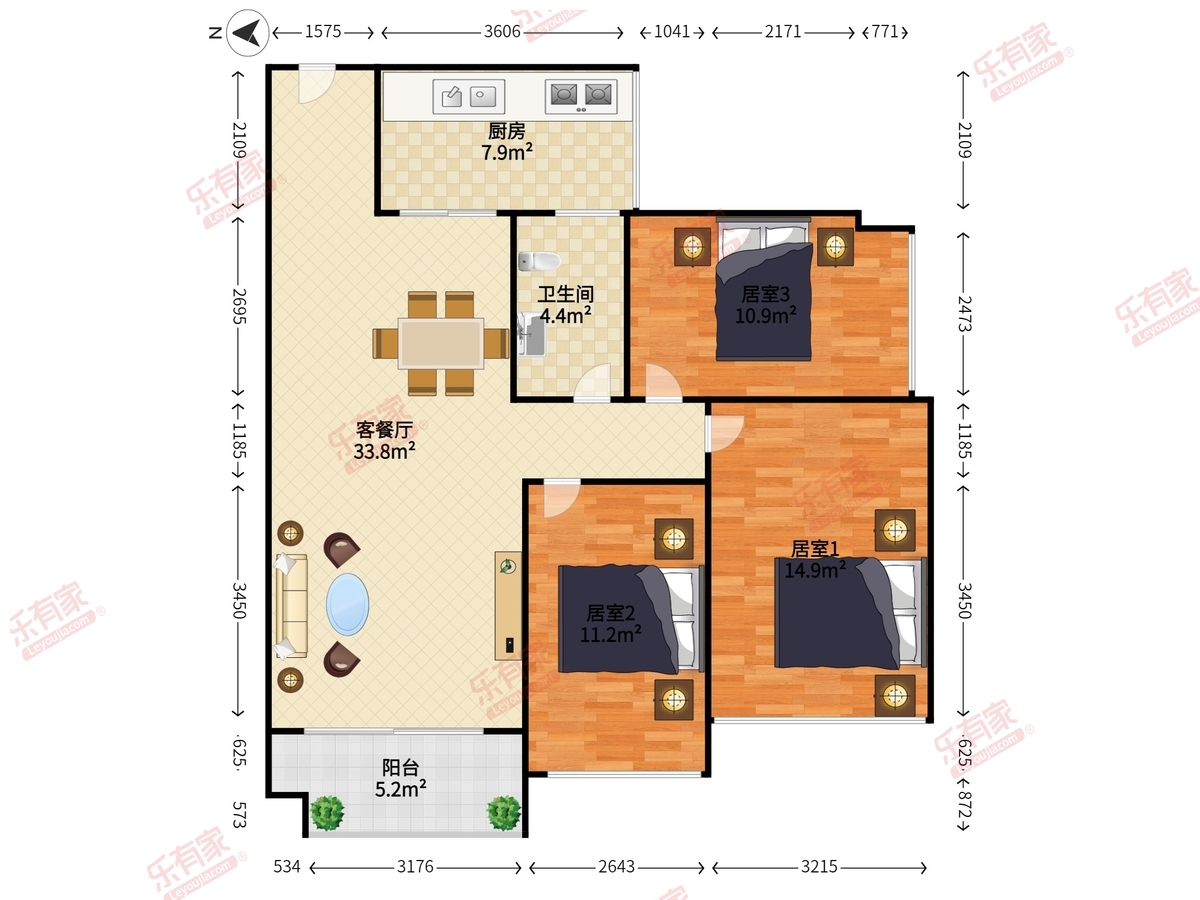 恒地悦山湖花园户型图