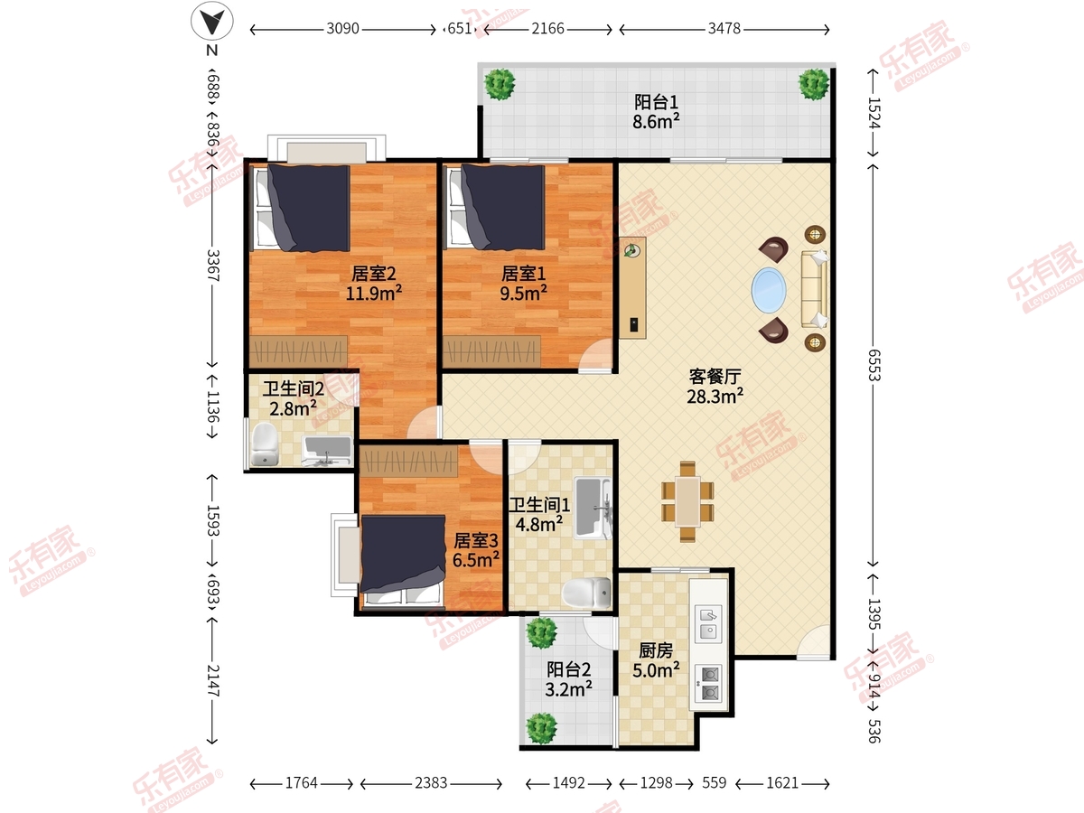 保利碧桂园悦公馆户型图