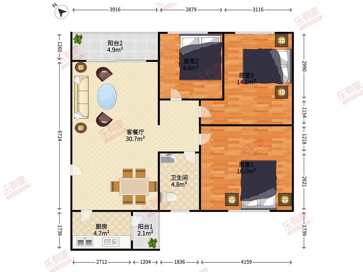 群贤花园户型图