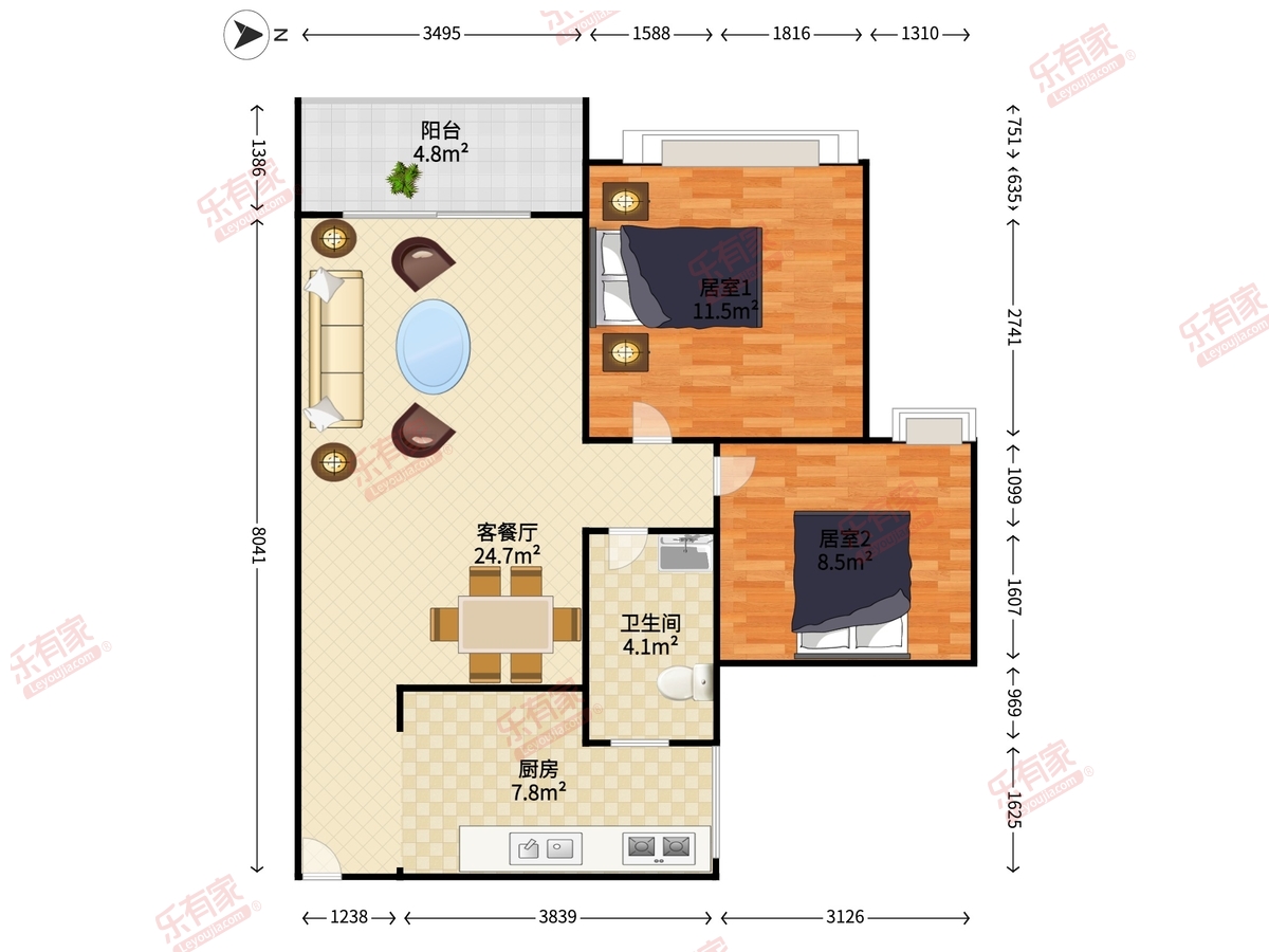 枫叶望海公馆户型图