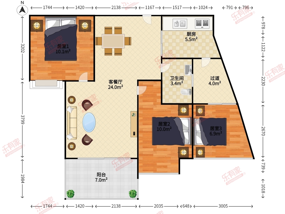 益田大运城邦一期户型图