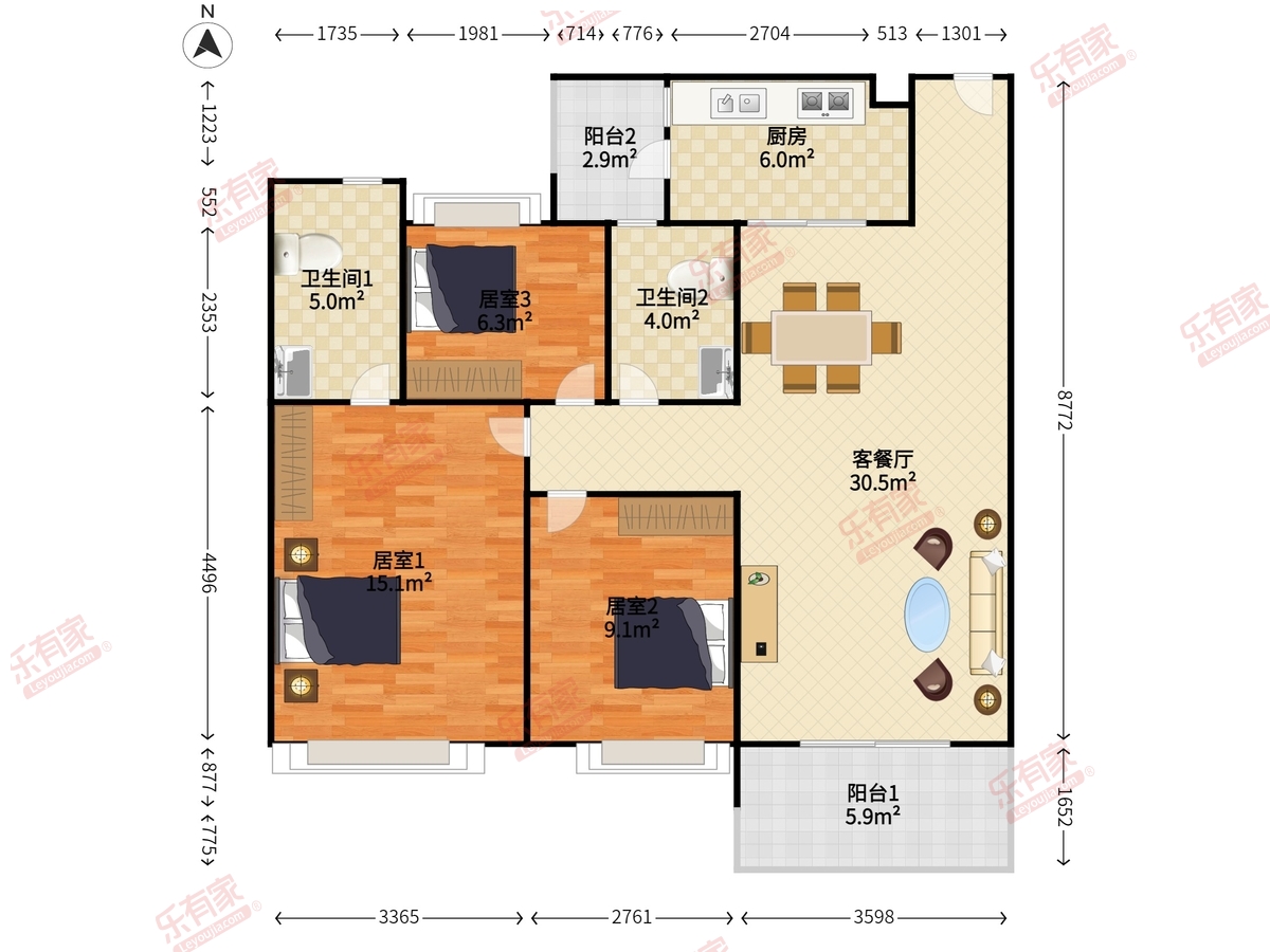 汇泰都城花园户型图