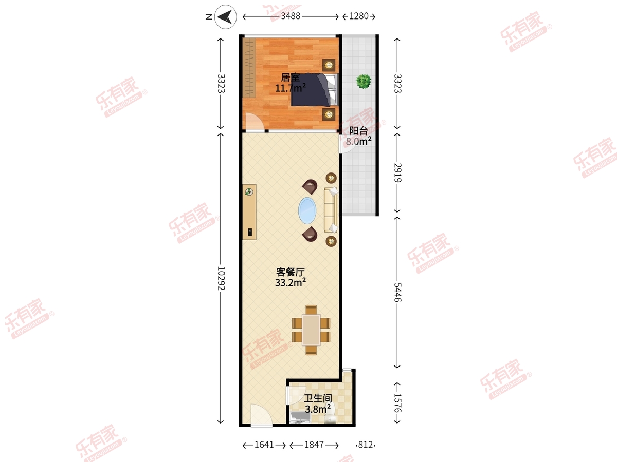 城市3米6公寓户型图