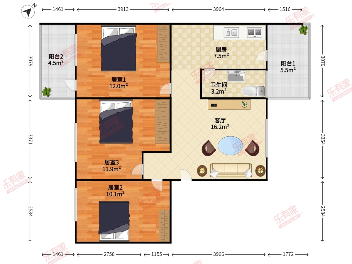 翠园街18巷 3房1厅1卫 95.85㎡-东莞翠园街18巷二手房