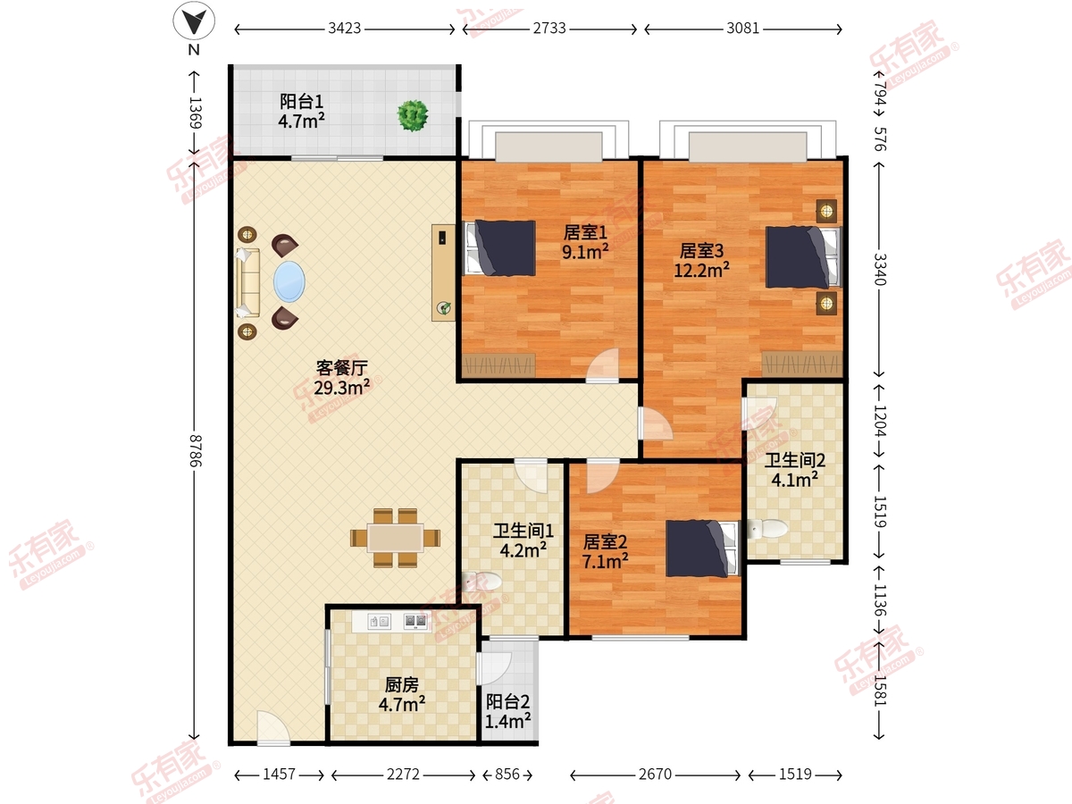 龙光城北十一期户型图