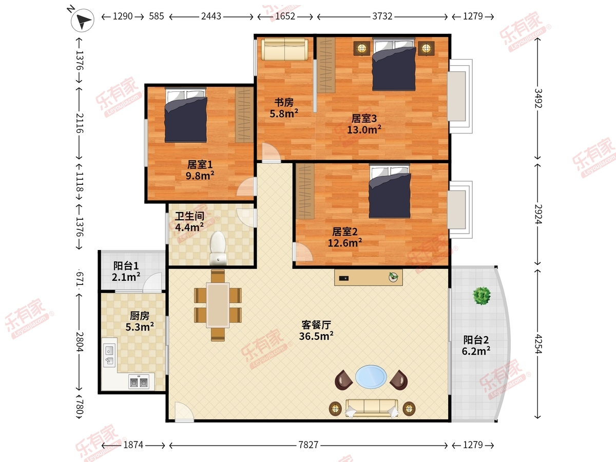 本因坊宝家园户型图