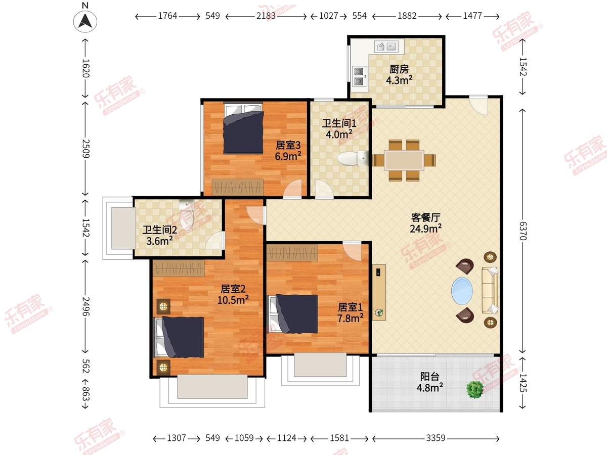 鸿荣源壹成中心花园11区户型图