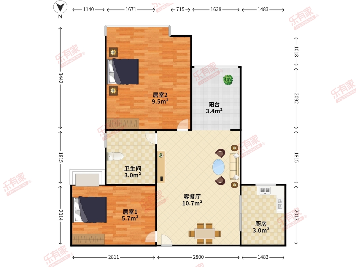 城市东座公寓户型图