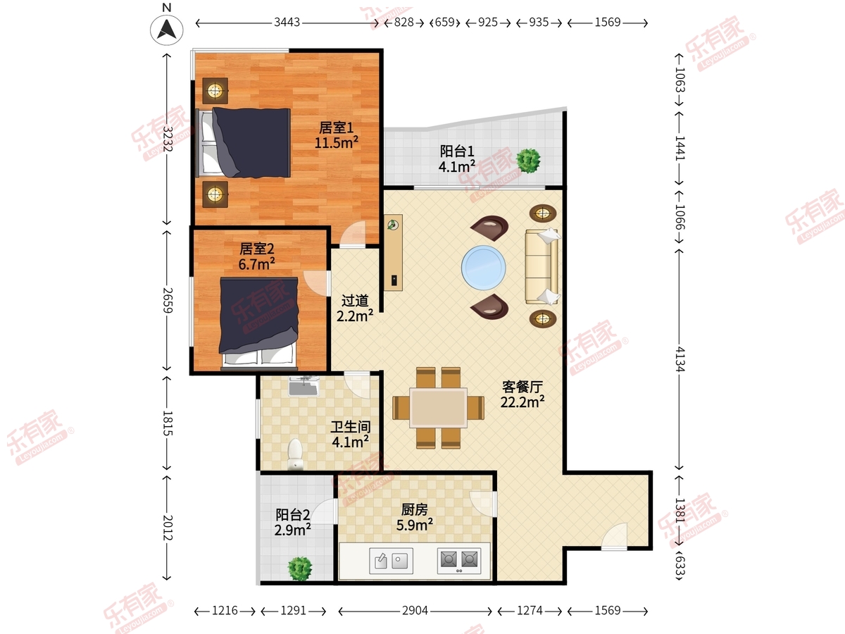 祈福万景峰户型图