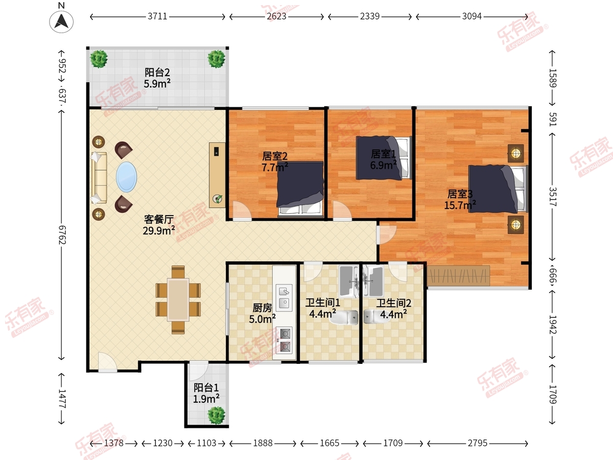 颐安都会中央一期户型图