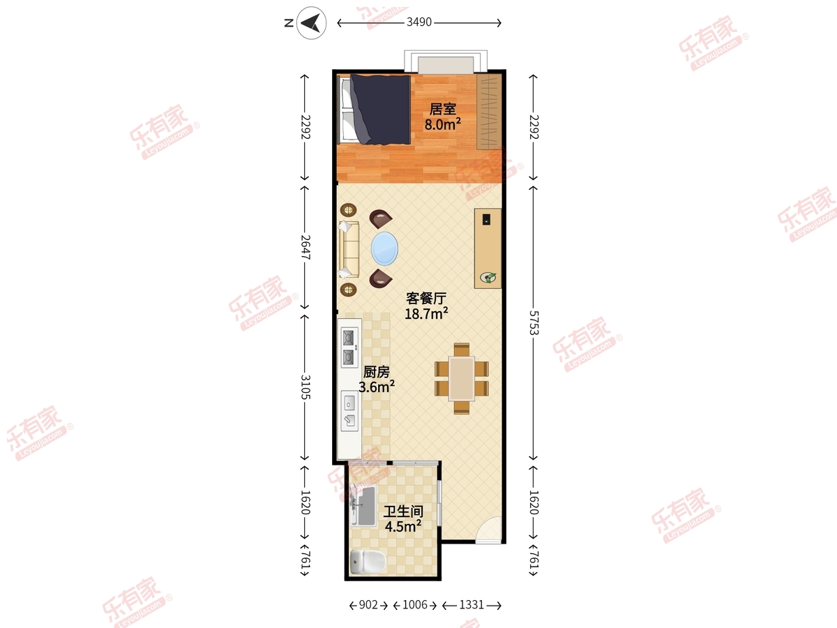 名门国际公寓户型图