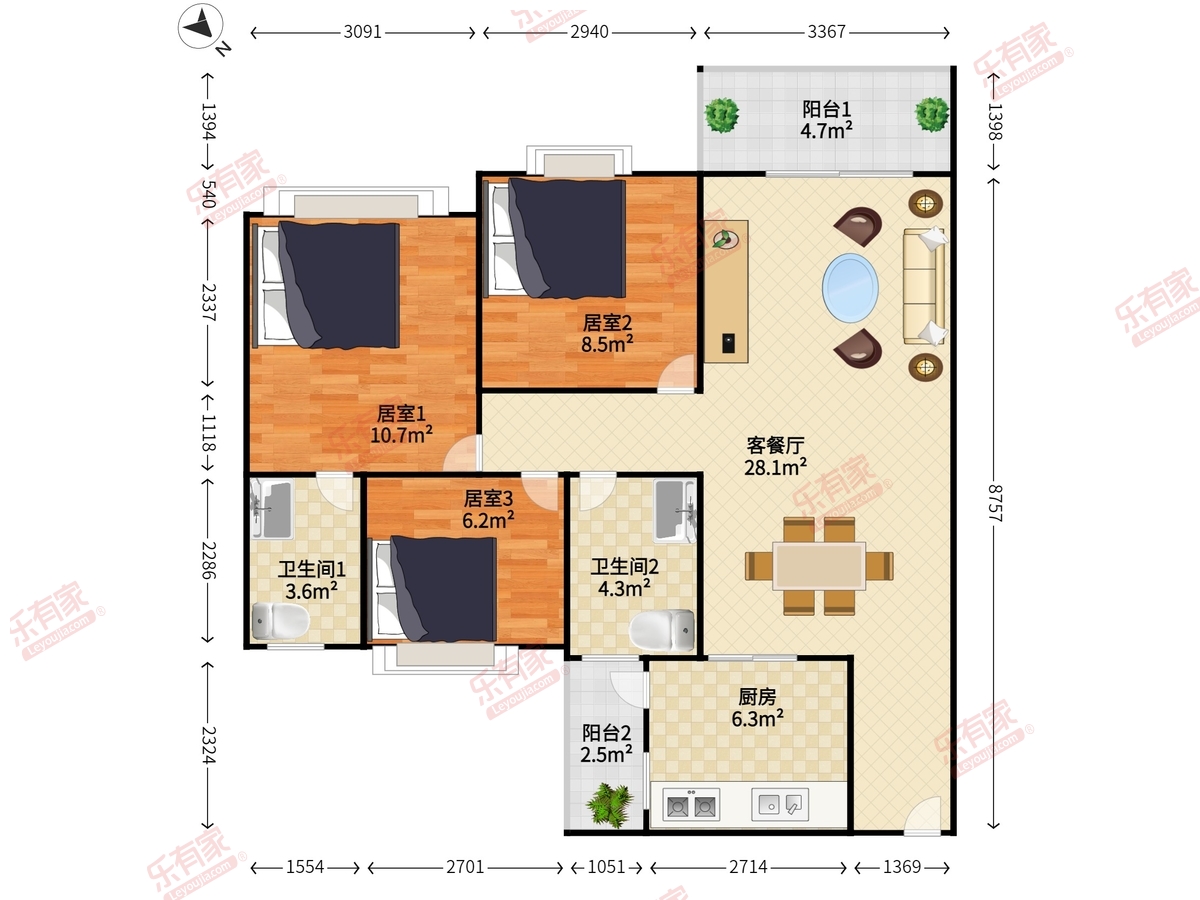 平湖秋月二期（苏荷雅居）户型图