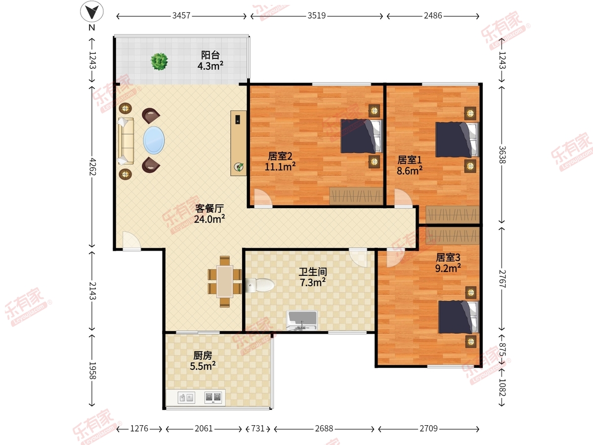 香蜜湖渡假村住宅楼户型图