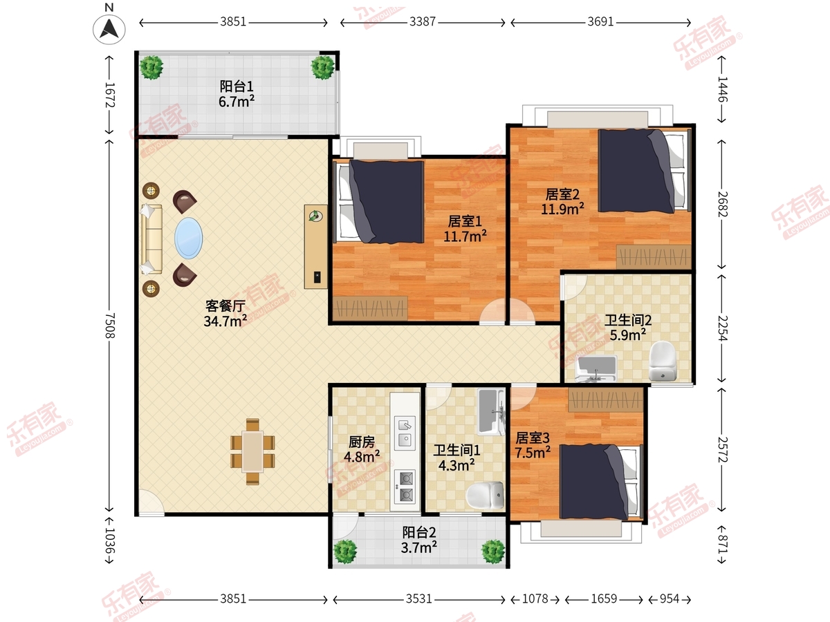 南沙云山诗意户型图