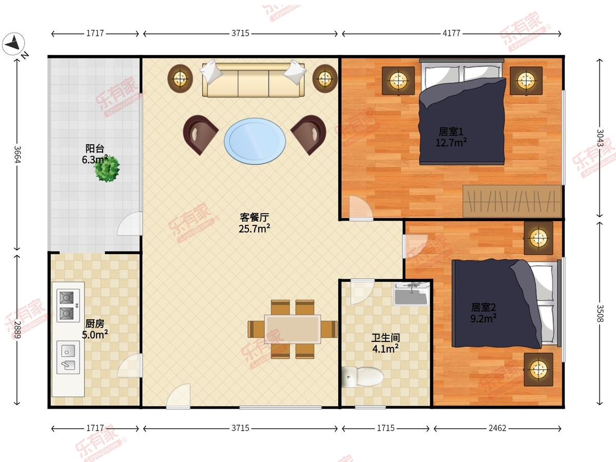 和通花园小区户型图