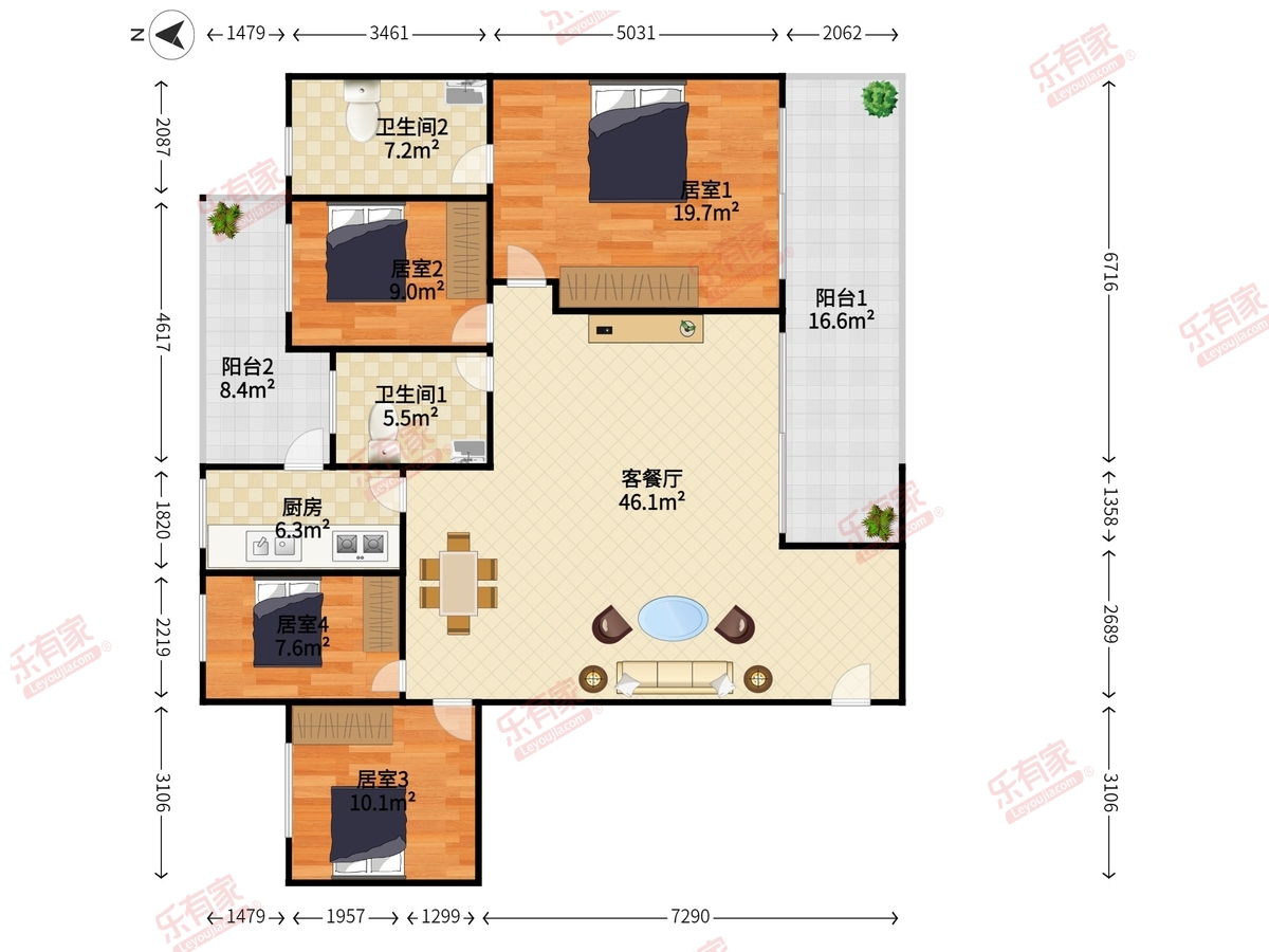 警备区安居苑户型图