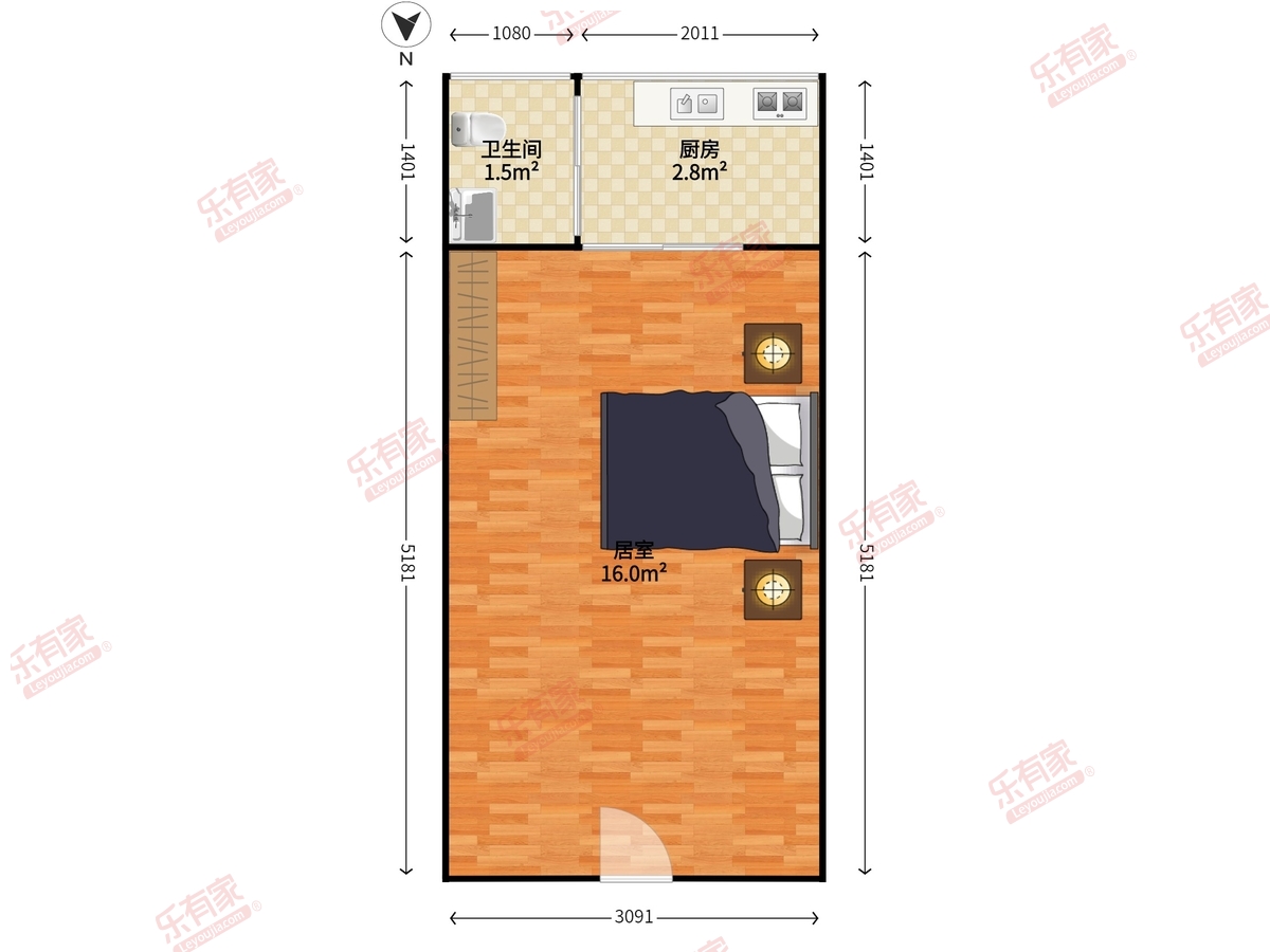 鹏基公寓(八卦岭)户型图