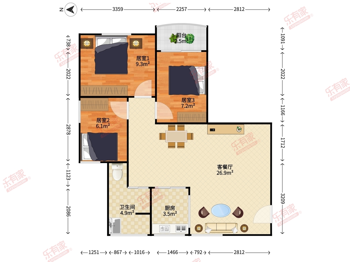 龙珠花园二期户型图