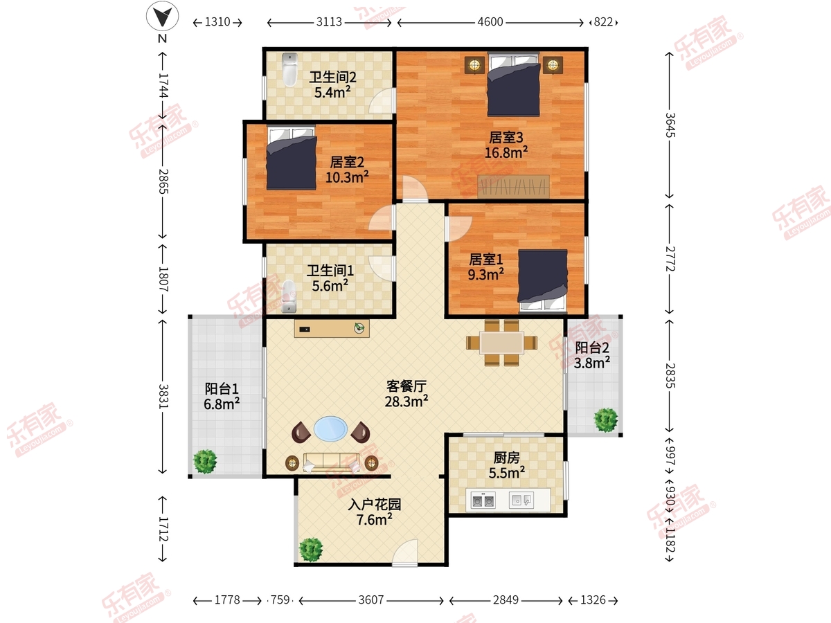 越秀可逸豪苑户型图