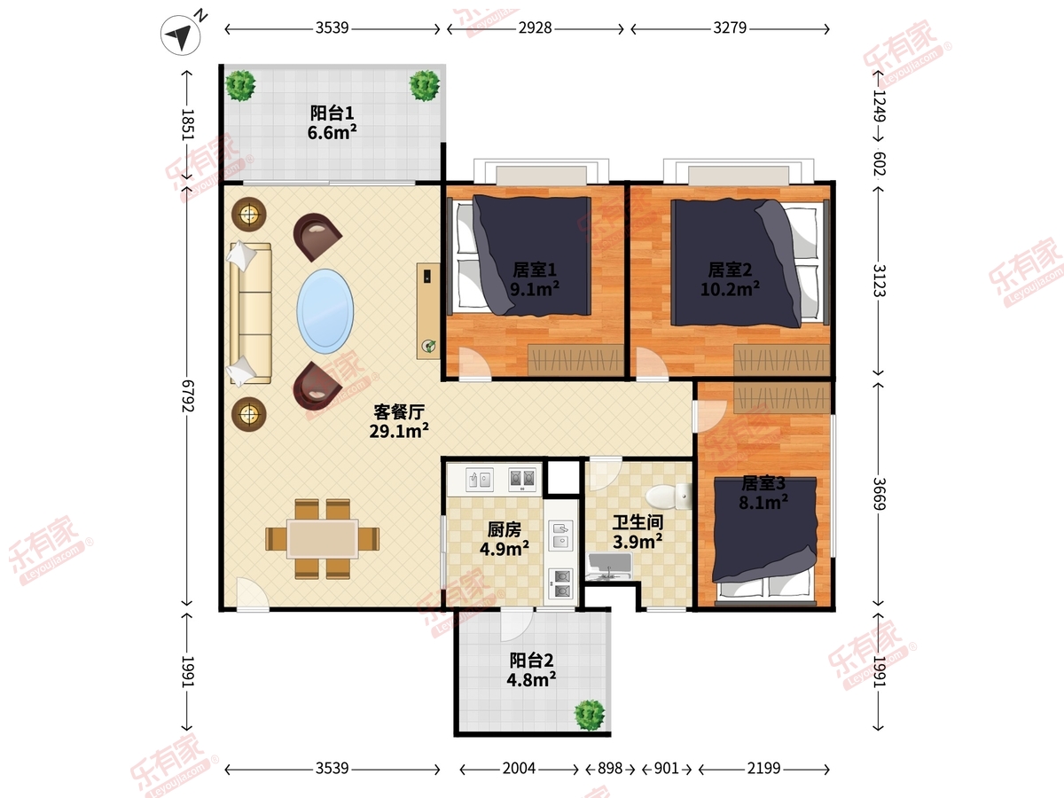 恒大绿洲户型图