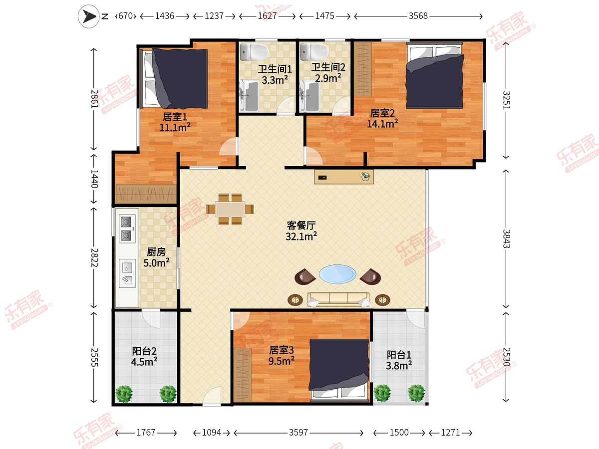 东兴苑一区户型图