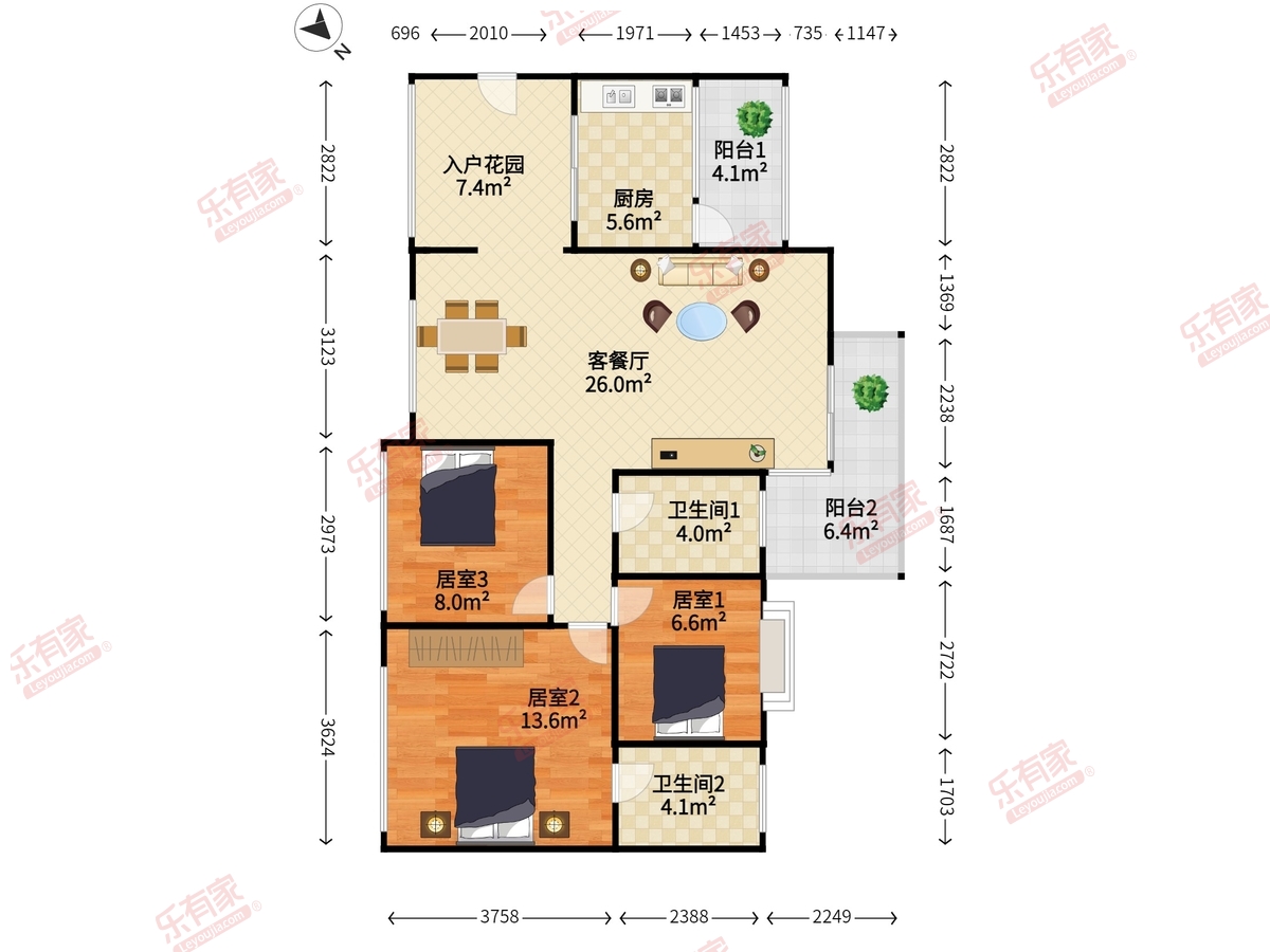 信义假日名城七期（景和园）户型图