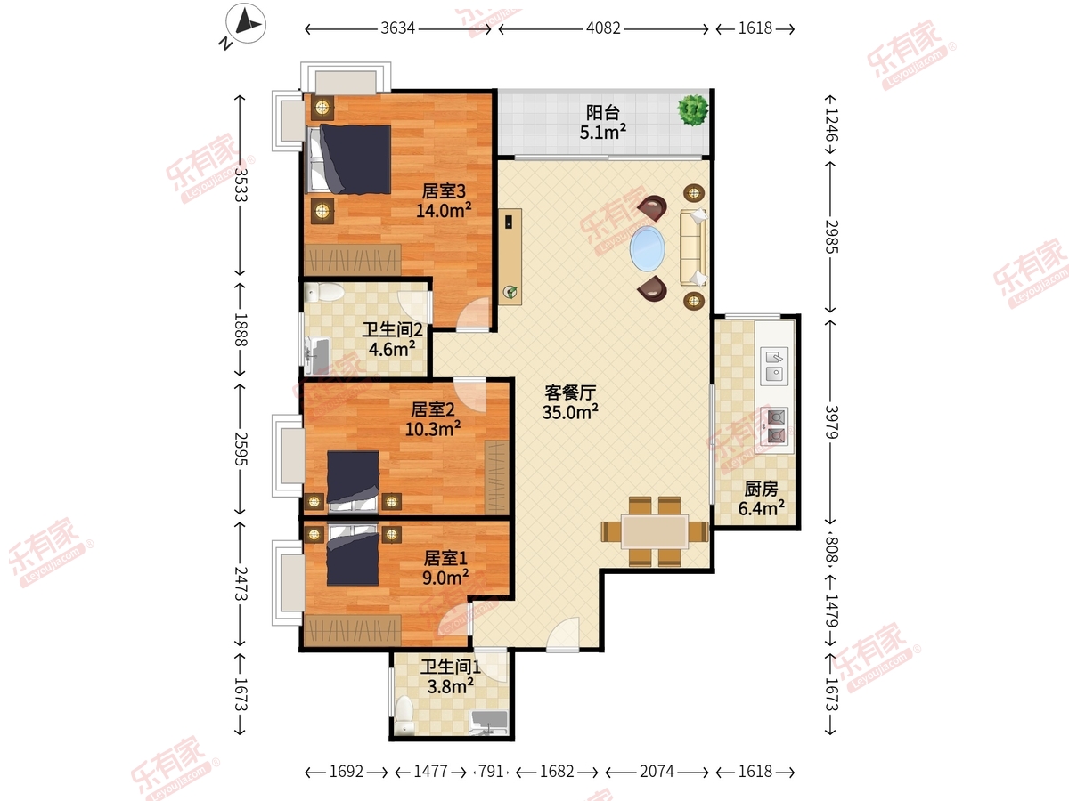 天然居户型图