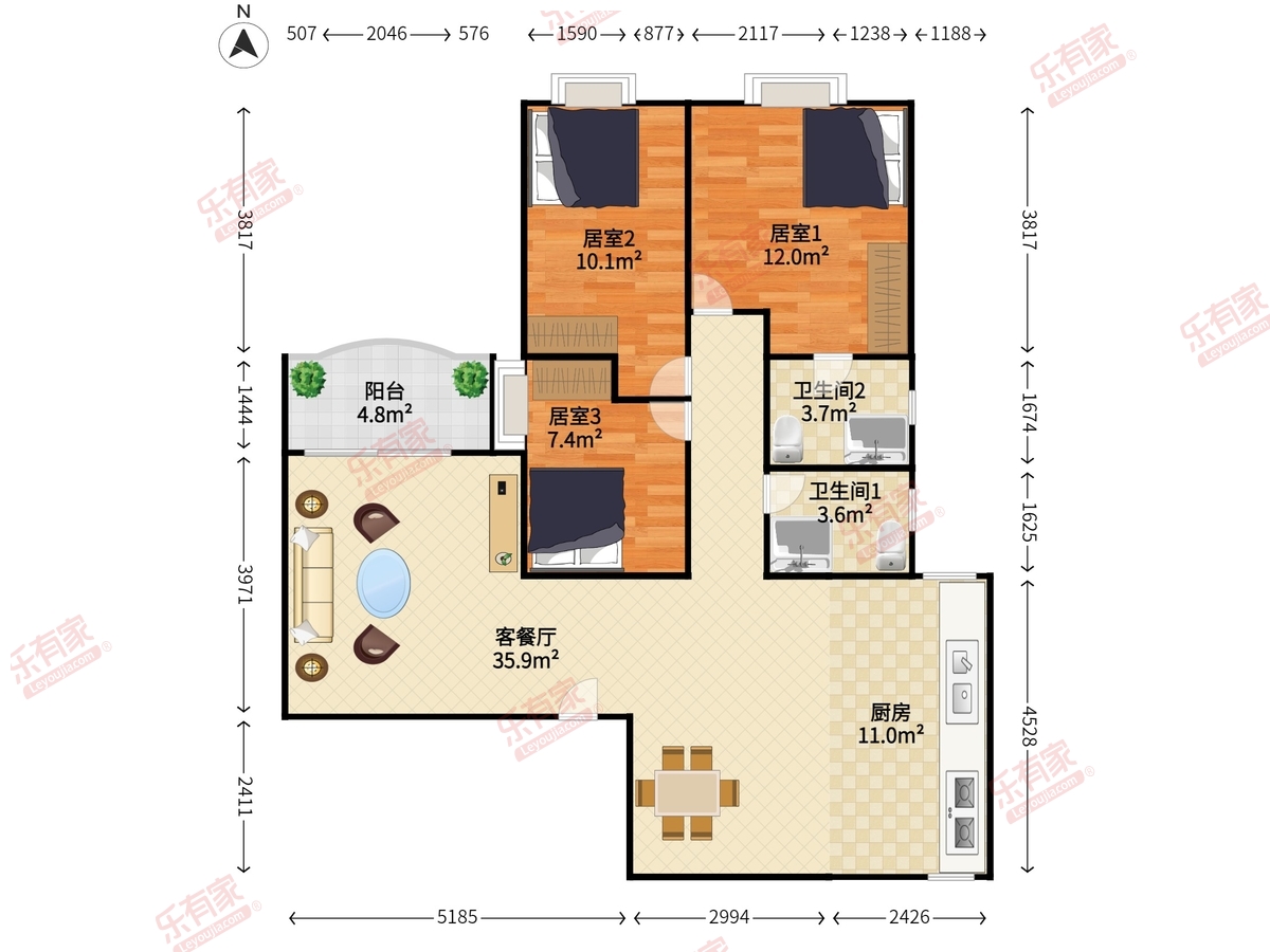 怡景花园(火炬开发区)户型图