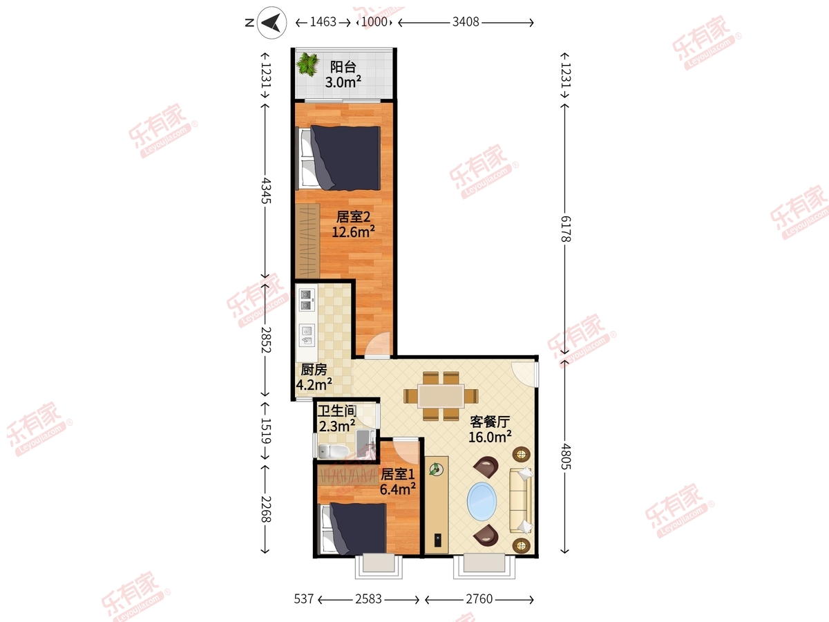 后海名苑居户型图