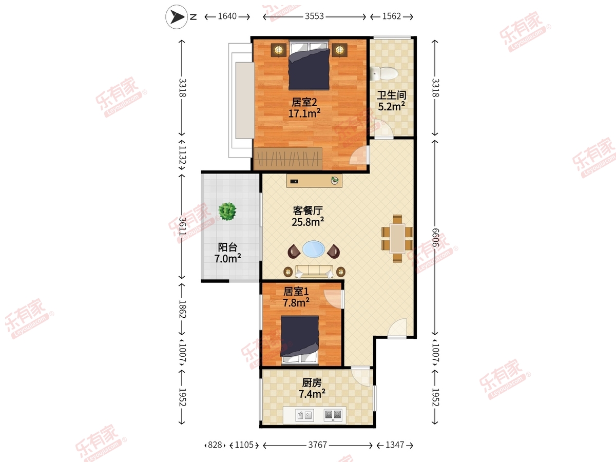 幸福城润园三期户型图