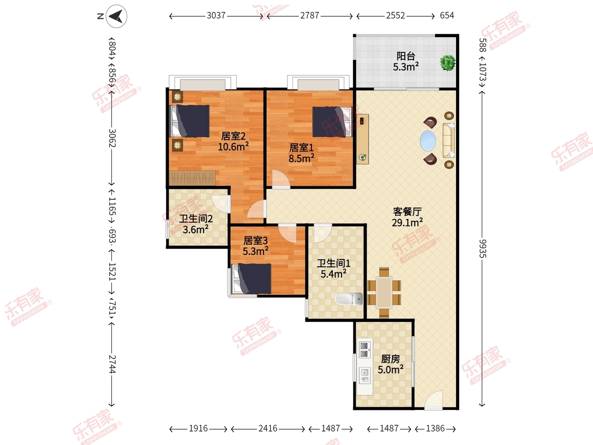 绿地丽雅香榭花城户型图