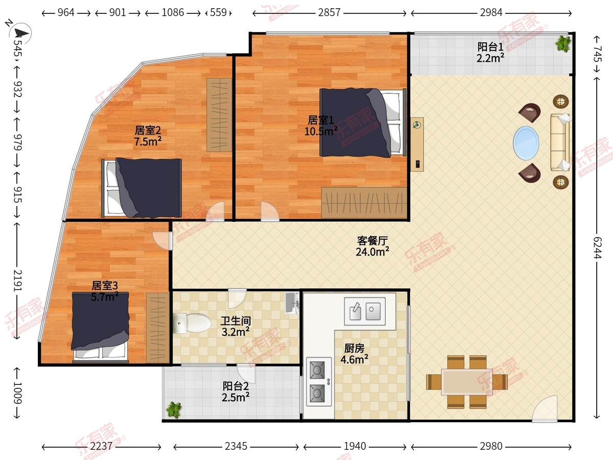 虹湾花园户型图