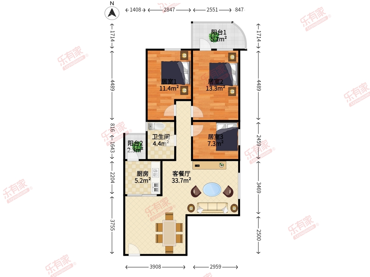 香蜜三村户型图