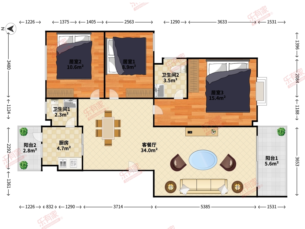 顺景新一居户型图