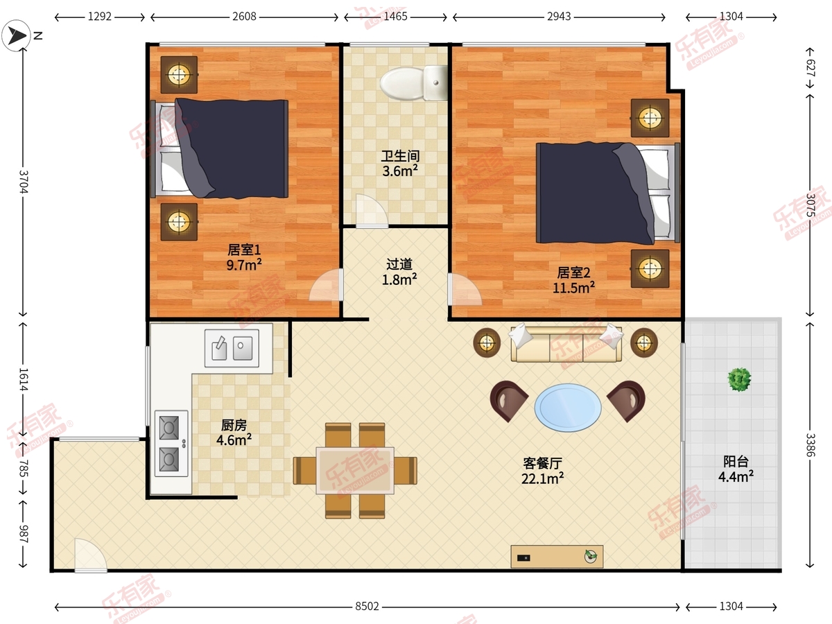 金地上塘道二期户型图