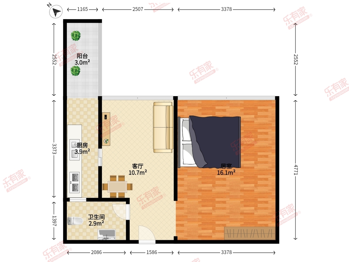 城市主场公寓户型图