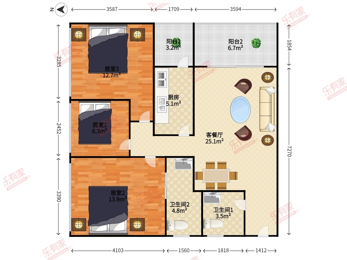 四海公寓户型图