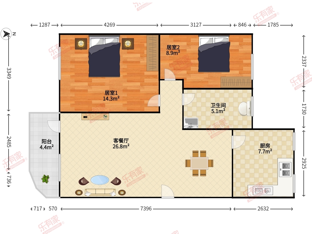 侨洲花园户型图