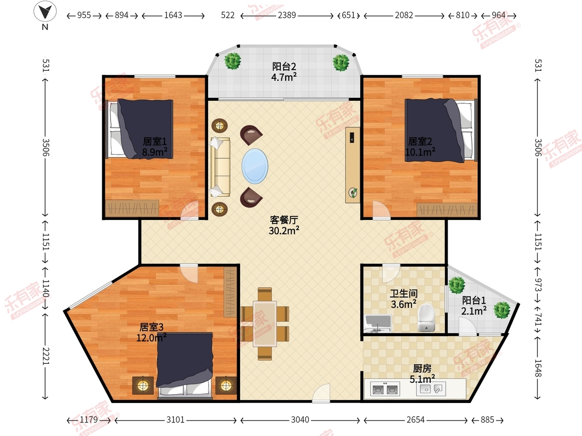 龙滨花园户型图