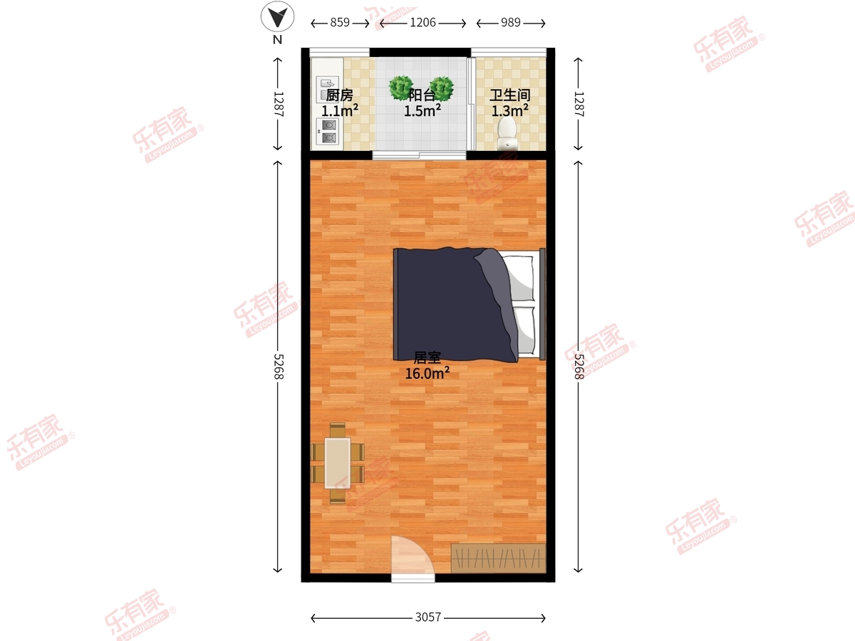 鹏基公寓(八卦岭)户型图