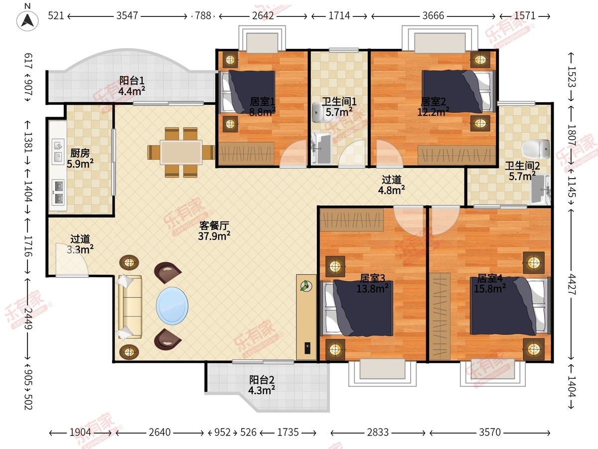 鹿鸣园户型图
