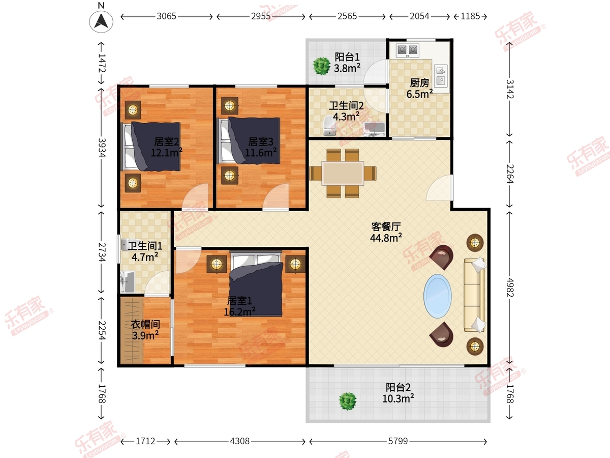 银菊花花园户型图