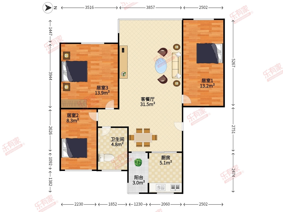 丰润花园住宅户型图