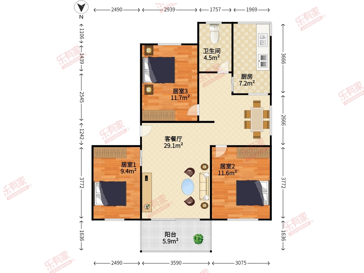 绿洲花园户型图