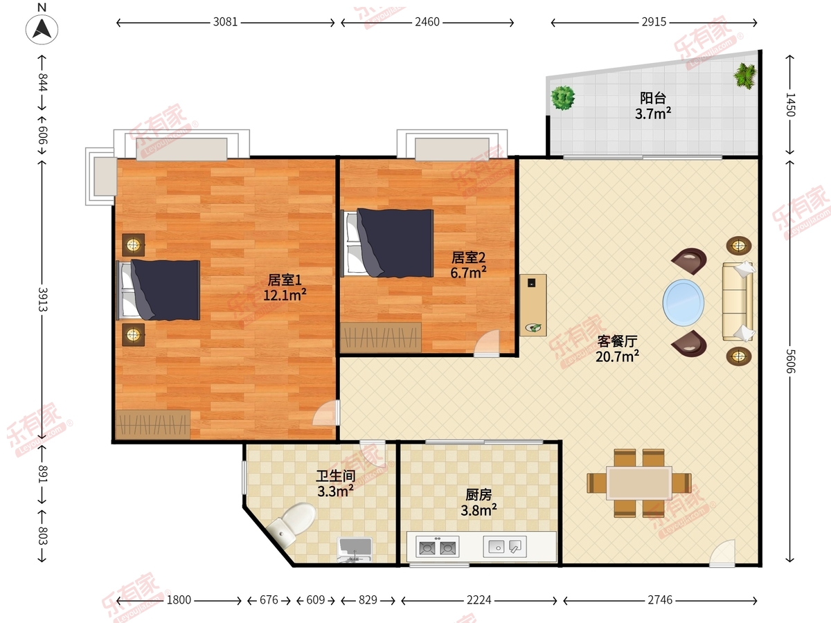 骏皇名居户型图