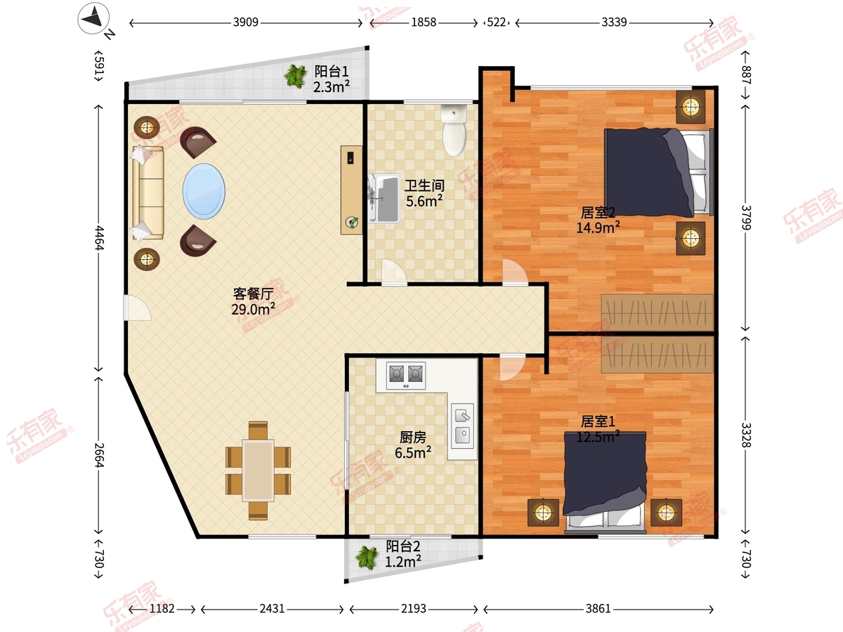 银泉花园户型图