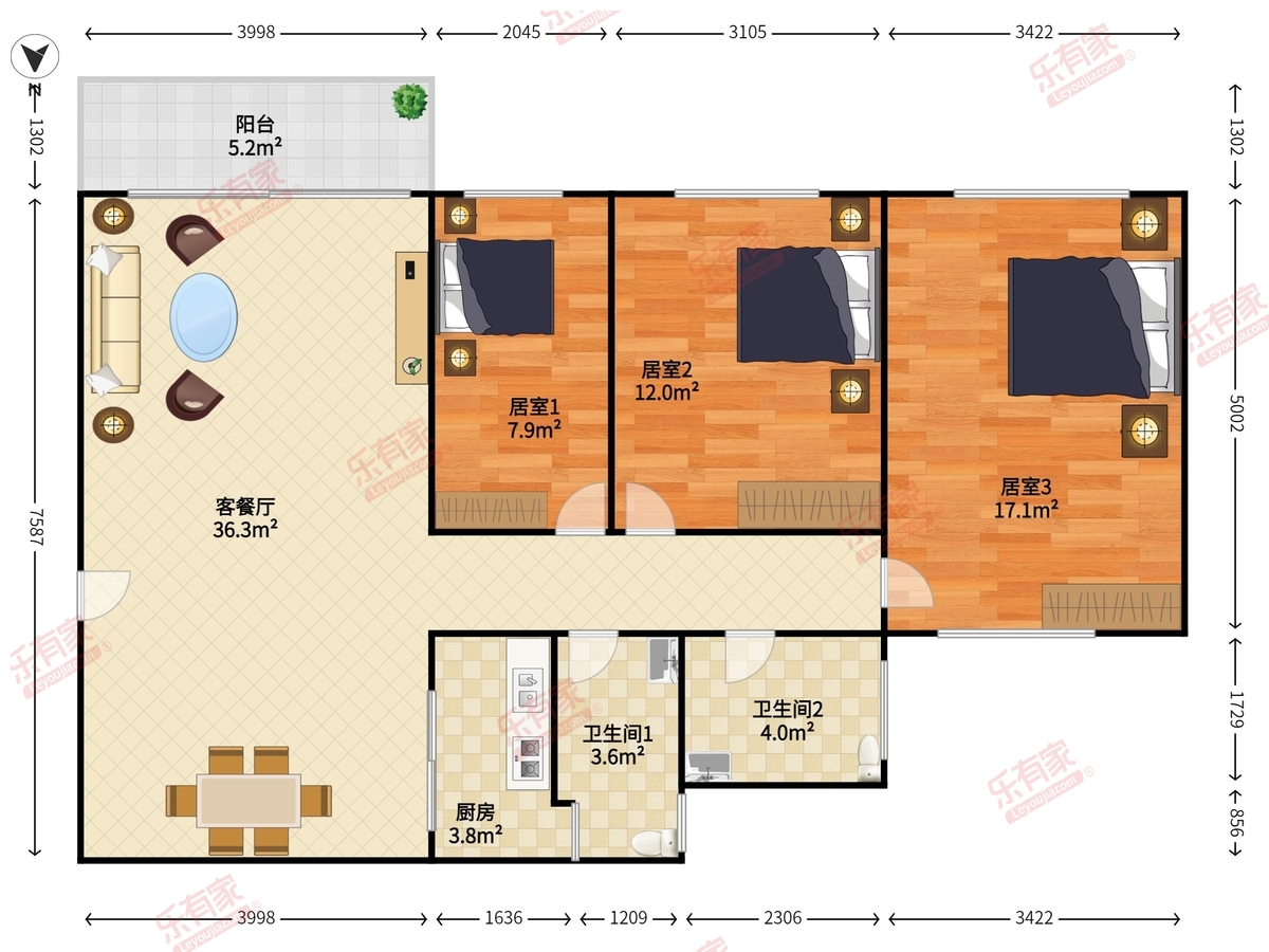 龙都花园户型图